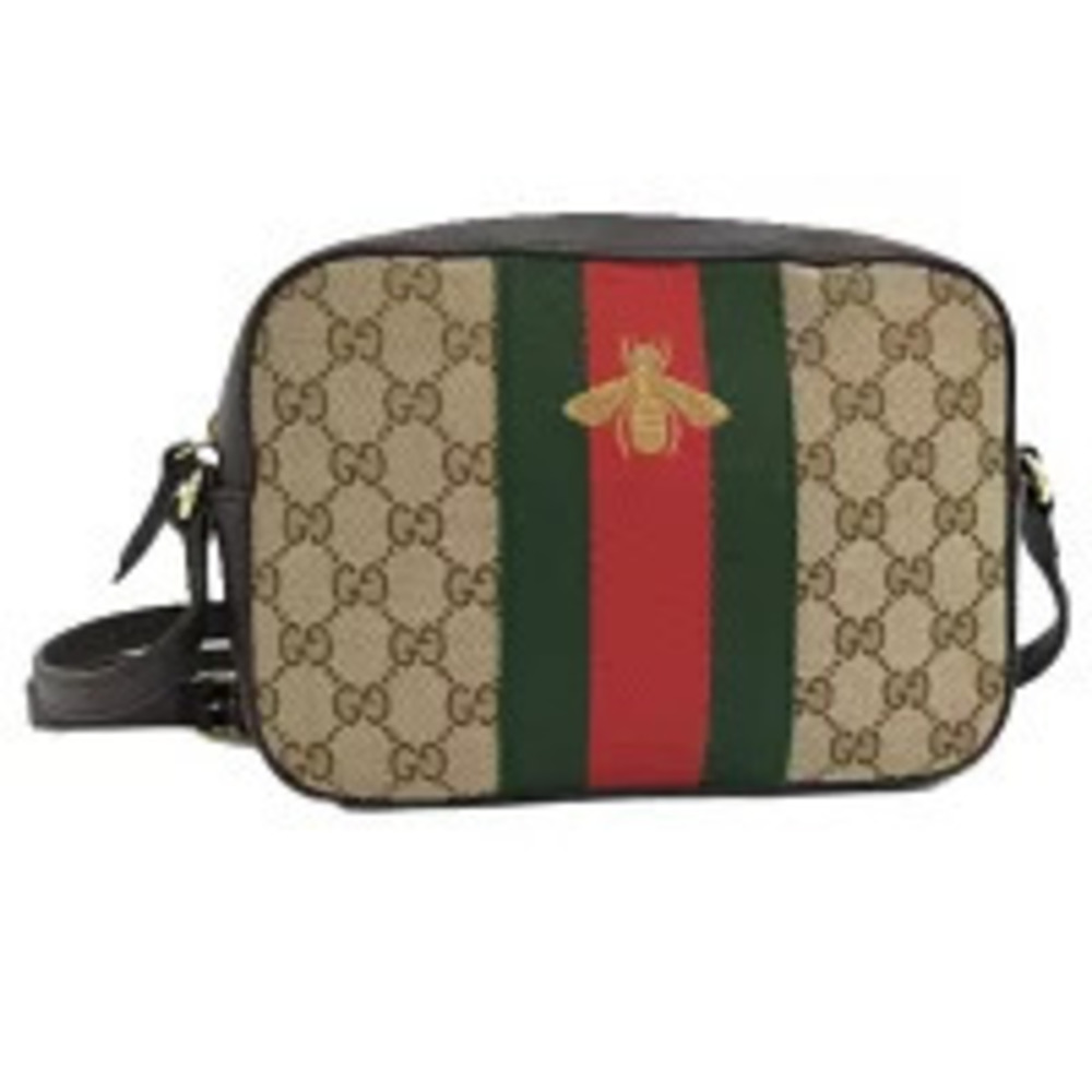 Gucci Bee Beige Brown Bag Shoulder GG Canvas Sherry - Picture 2 of 9